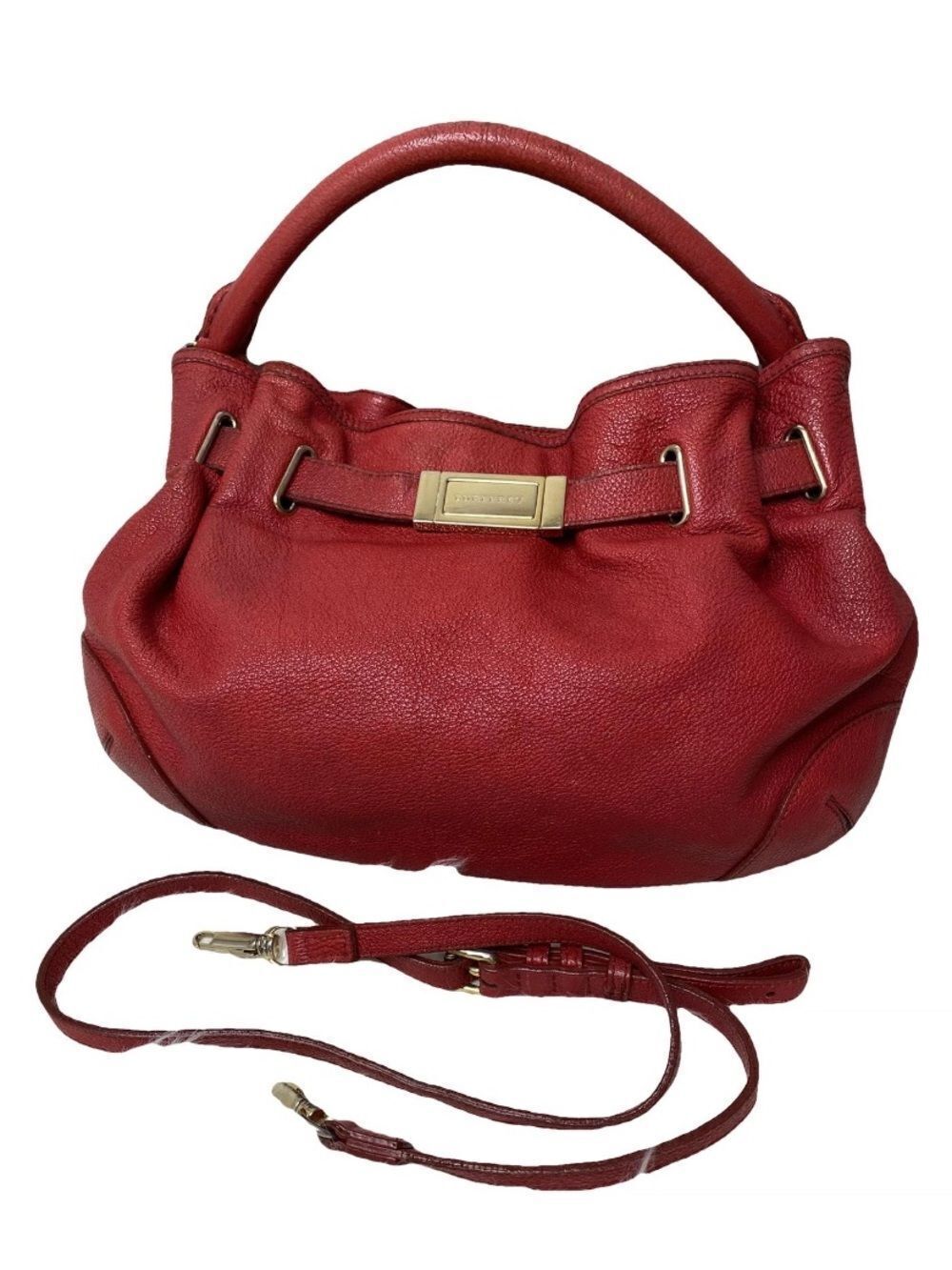 🛍️ Burberry Authentic Willenmore Leather Hobo/ Crossbody Bag